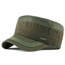 Лоскутная сетчатая летняя кепка, винтажная Спортивная Кепка с изогнутым козырьком, Мужская Ретро Военная Кепка, дышащая бейсболка с плоским верхом, Garros