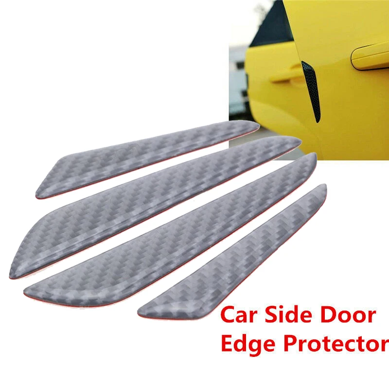 

4pcs Universal Carbon Fiber Car Door Side Edge Guard Protector Moldings Anti-collision Side Door Edge Protection Sticker Strips