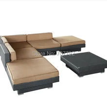У Бассейна открытый сад коричневый синтетического ротанга мебель из ротанга
