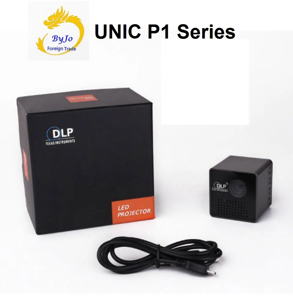 Проектор серии UNIC P1 P1 + H или P1 карманный домашний кинопроектор мини DLP проектор Мини проектор P1 + H wifi
