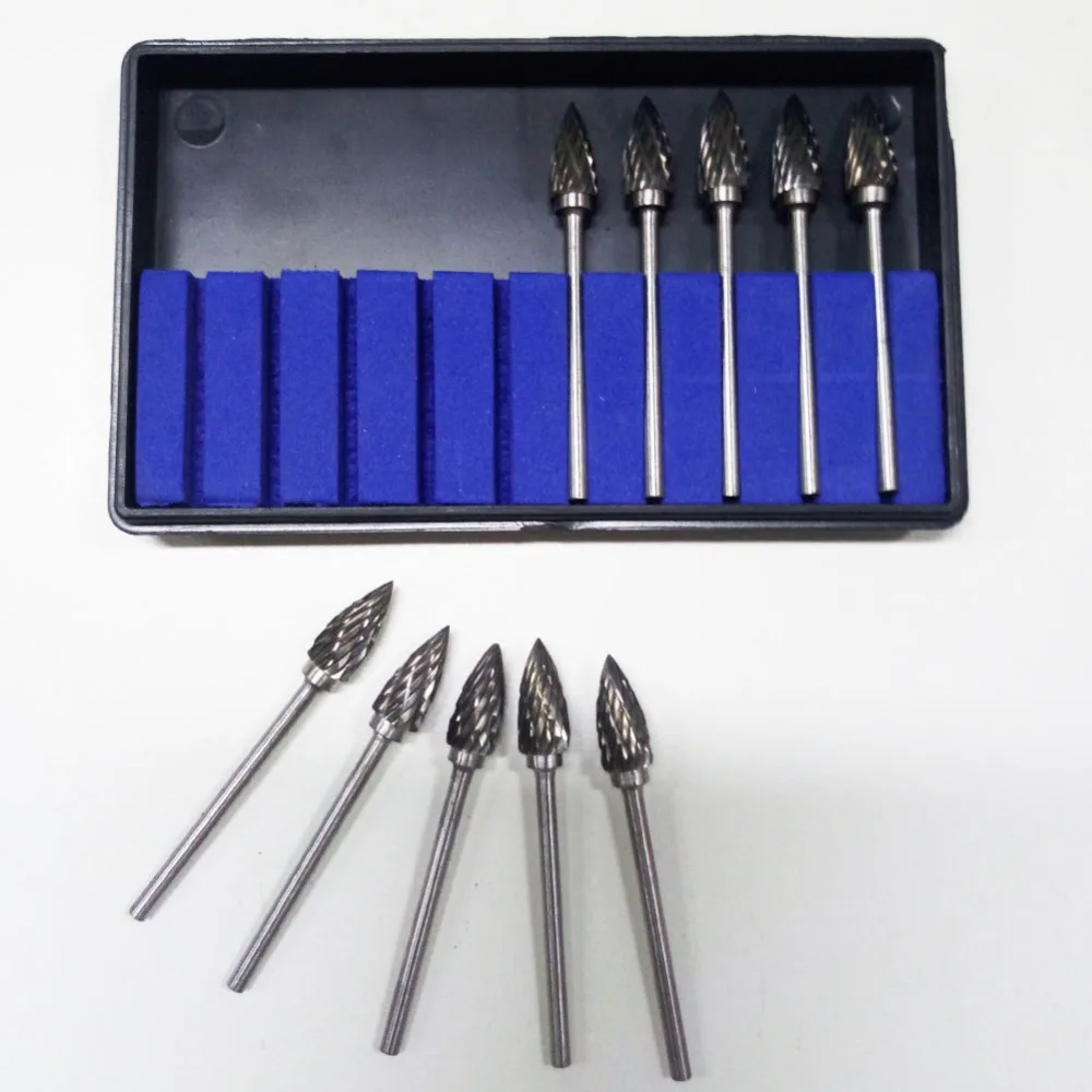 

10 piece/box tungsten carbide burs steel dental burs diamond burs dental lab material tungsten steel grinding head rotary burs