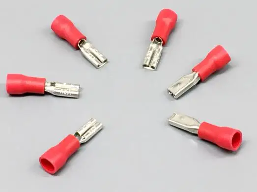 

free shipping 100pcs/lot Wiring Plug Reed terminal Female pre-insulated connector Cold-pressed terminal lug FDD1.25-110