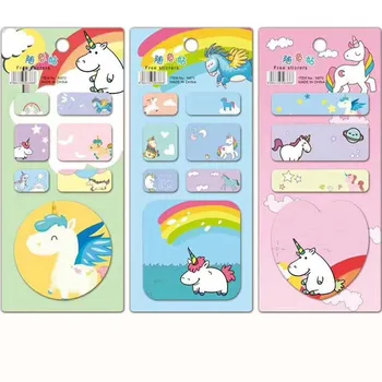 

Cute Unicorn N Times Memo Pad Cute Flamingo Cactus Sticky Notes Notepad Bookmark Stationery stickers Gift school supplies