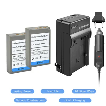

2X PS-BLS5 PS BLS5 PS BLS5 Li-ion Rechargeable Battery+Battery charger for Olympus PEN E-PL2,E-PL5,E-PL6,E-PL7,E-PM2,E-M10 L15