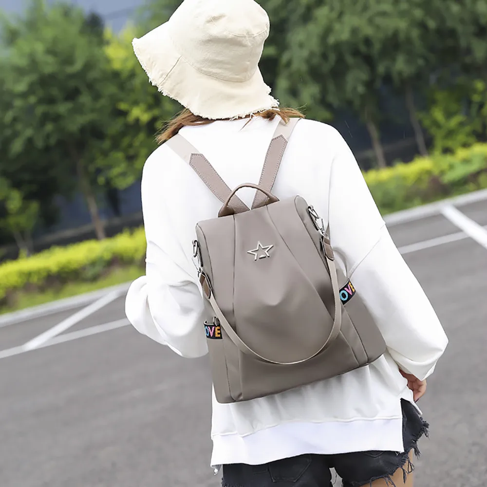 Backpack Women Anti-theft Oxford Backpack School Personality Wild Oxford Cloth Small Backpack Travel