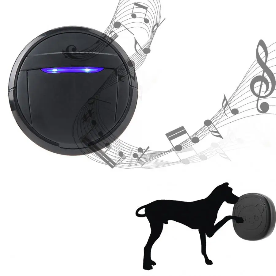 Wireless Waterproof Touch Button Dog Training Door Bell SOS Caller 1 Transmitter 1 Receiver 300m Remote Control Smart Doorbell-0