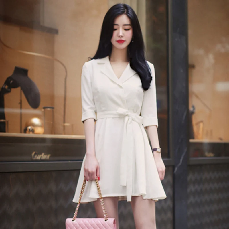 Business dress for women office female ladies elegant Korean fashion ...