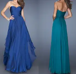 ZL0089 Королевский синий Изумрудный шифон платье подружки невесты платья 2015 горячая Свадебная вечеринка платья для женщин длинные свадебные
