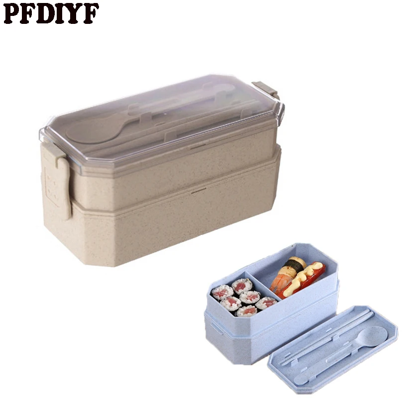 bento 2 layer lunch box with temperature display flask 500ml