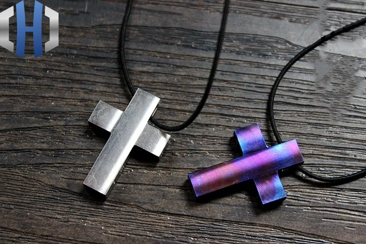 2019 ЧПУ, титановый изготовление крест цепочки и ожерелья кулон ювелирные изделия EDC бусины