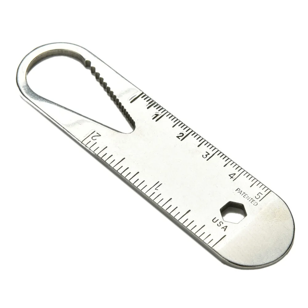 Outdoor EDC Pocket Wrench Ruler Multi Tools Ultra Hard Stainless Steel