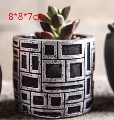 Silikagel Silikonová forma Sukulentní rostliny Mini květináče retro palcová nádoba 3D forma na svíčky Betonová forma Váza na formy