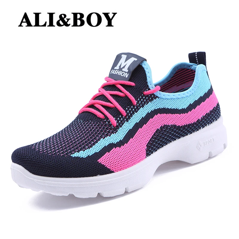 

ALIBOY women walking sports shoes baskets homme sneakers for woman Footwear summer breathable sport shoes basket femme female