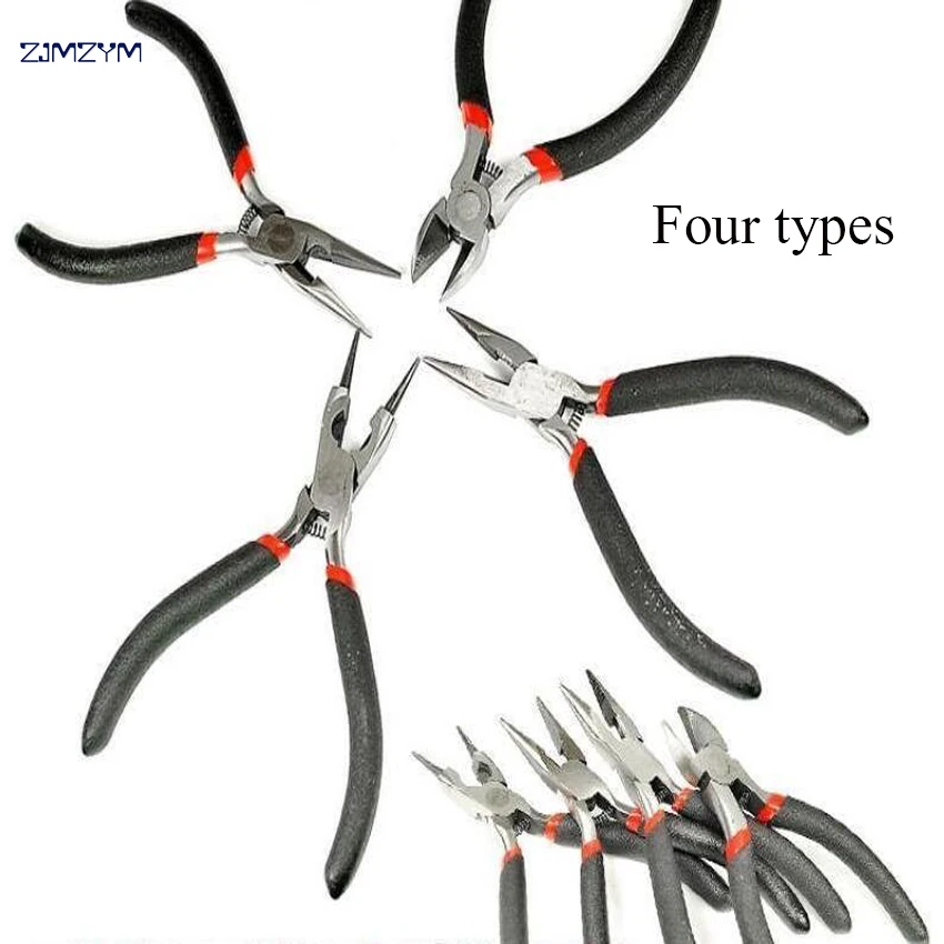 

Hot 4 types mini Electronic Pliers With spring Long nose Diagonal Round nose Pliers Cutting Pliers Cable Wire Cutter Repair tool
