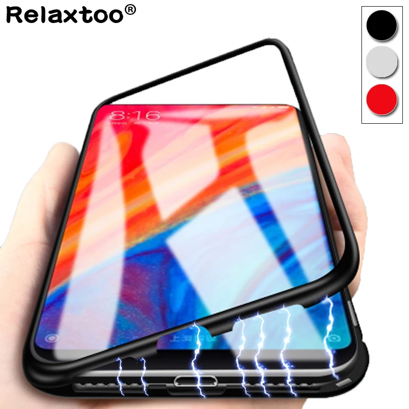 

Magnetic Tempered Glass Case For Xiaomi Redmi Note 5 6 Pro 7 Xiomi Mi A2 6x 8 Lite Mi8 Pocophone F1 Phone Cover Back Shell Coque