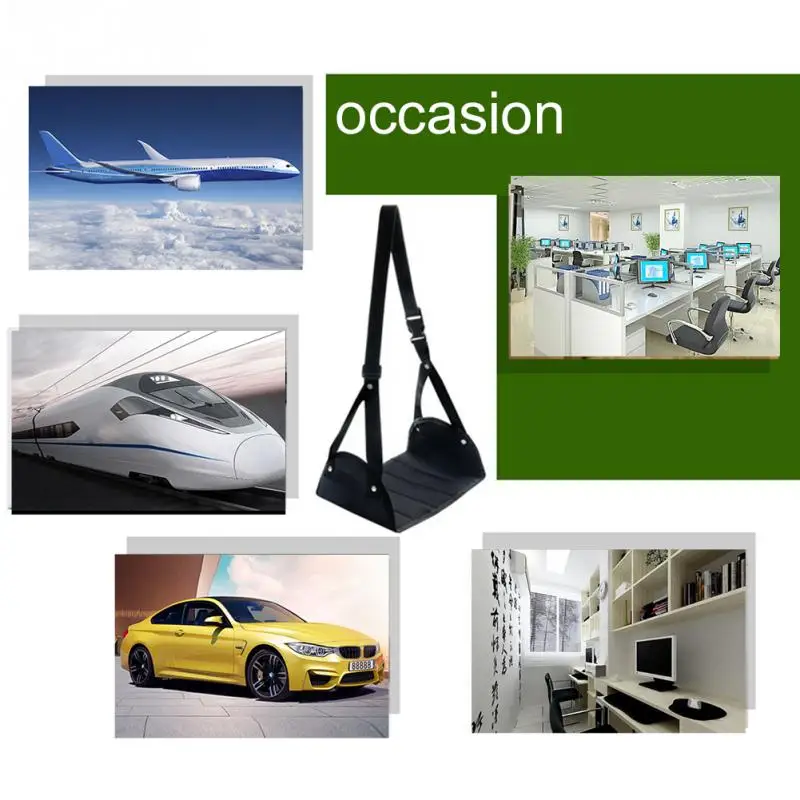 

Portable Carry-on Foam Flight Airplane Footrest Leg Hammock Travel Accessories Office Adjustable Footrest