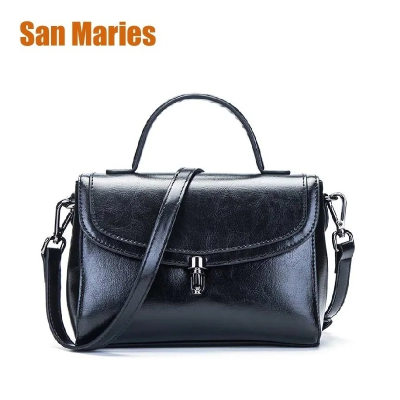 

San Maries 2018 Brand Women Messenger Bags Luxury Handbags Women Bags Fashion Shoulder Bag Women Cow Leather Designer Hand Bag