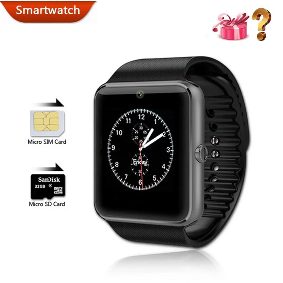 

Smart Watch GT08 SmartWatch With Camera Bluetooth Health Fitness Android Wear for ault Smart Watches Mobile Phone
