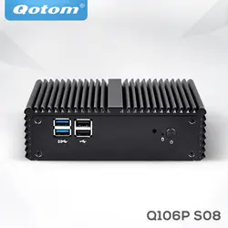 QOTOM Mini PC J1060 Quad Core 2.48 г Поддержка AES-NI, межсетевой экран pfsense, цент OS, без вентилятора QOTOM-Q106P