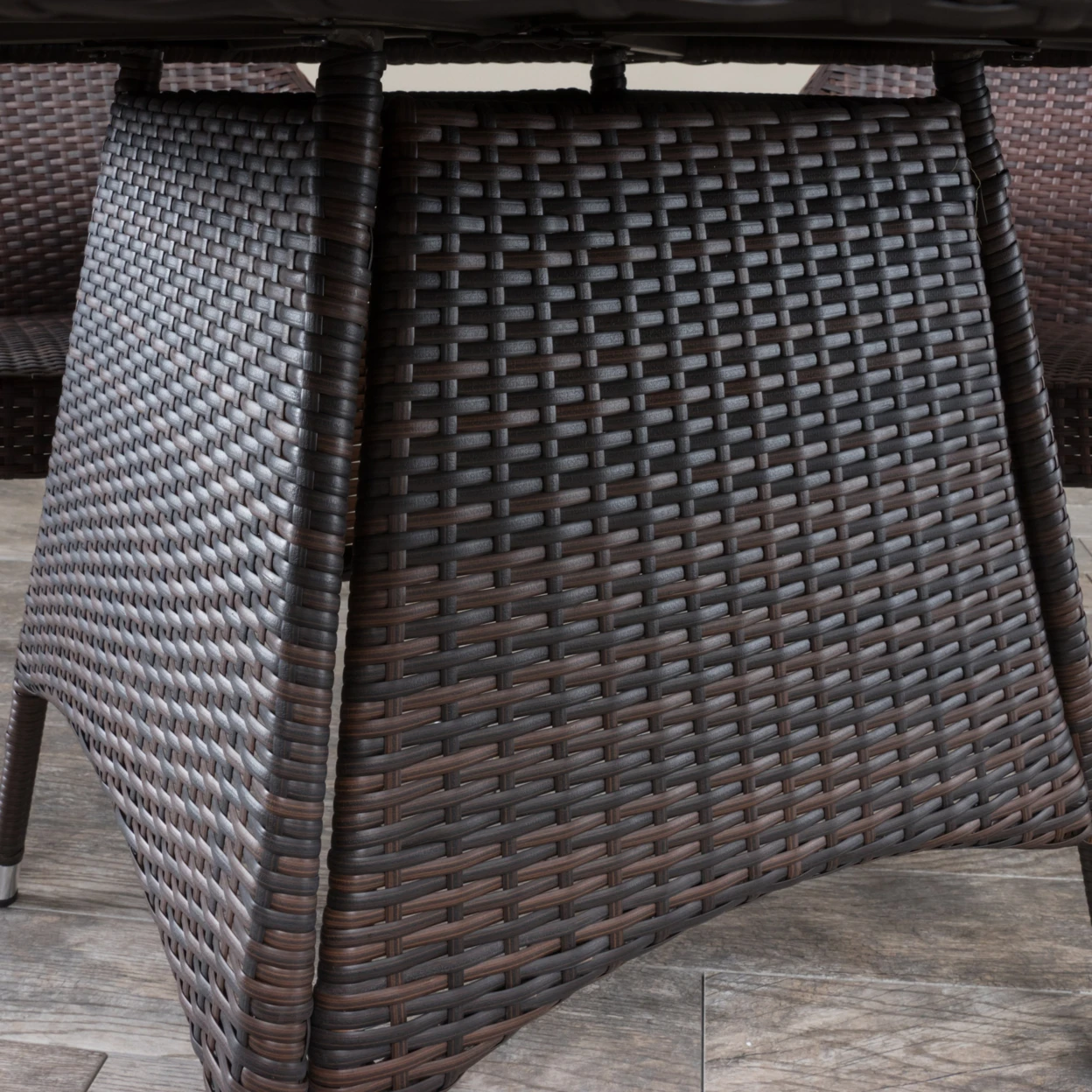 Clementine Outdoor 3pc Multibrown Wicker Bistro Set (2)