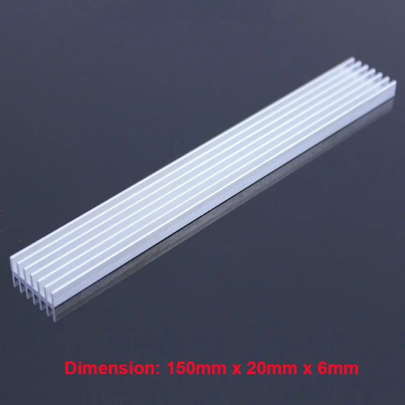 

5pcs/lot 150x20x6 MM 3 x 1W LEDs Heatsink Aluminum Heat Sink Radiator for IC Cooling,Electronic Chipset heat dissipation