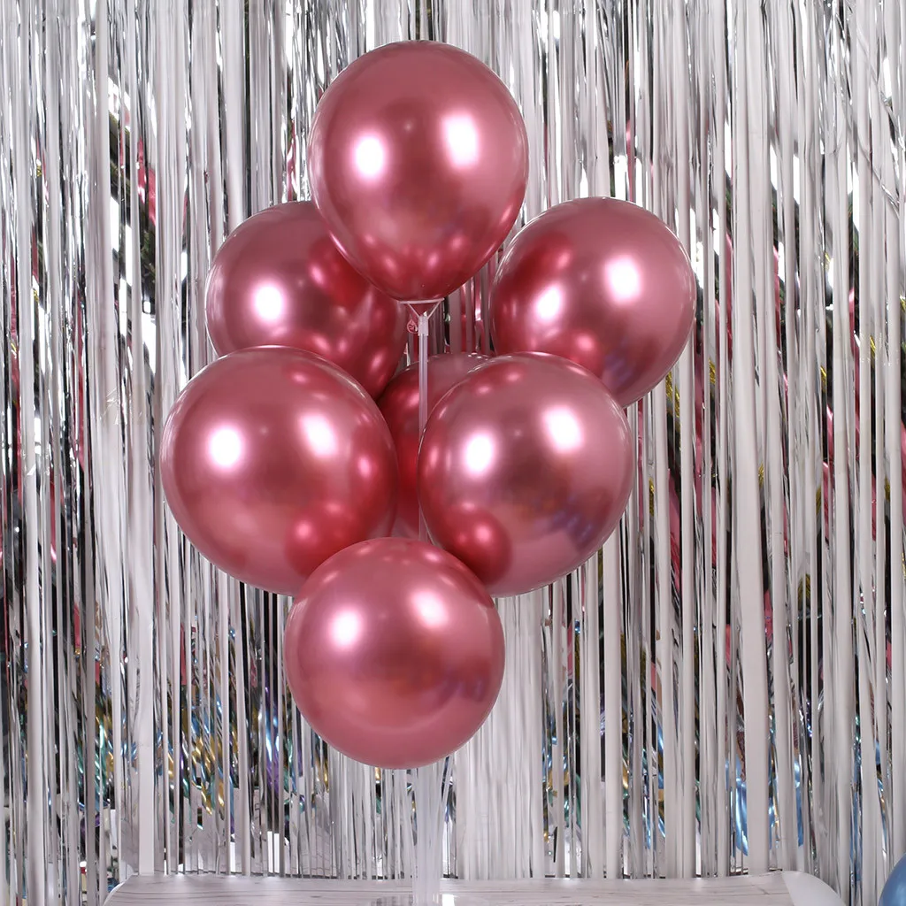 

50Pcs 12inch Chrome Shiny Metallic Latex Balloons for Birthday Wedding Grad Party bachlorette party graduation party favors ball