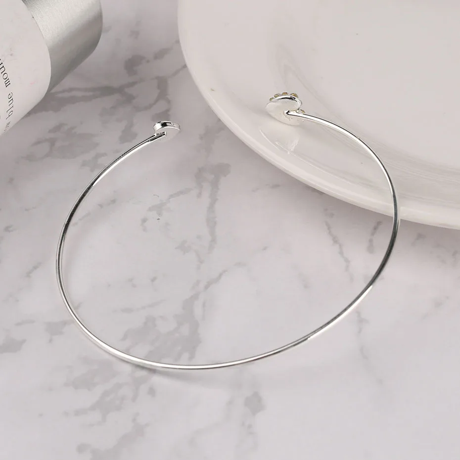 Fashion High Quality Double Heart Bracelet Crystal Love Opening Bracelet Bangles Female Accessories for Gift (20)