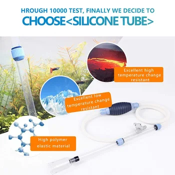

Manual Aquarium Water Changer Filter Fish Tank Water Telescopic Silicone Tube Pump Dropshipping FAS