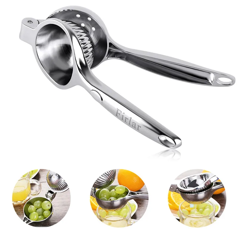 Firlar Lemon Squeezer Stainless Steel Manual Citrus Lime Juicer Anti