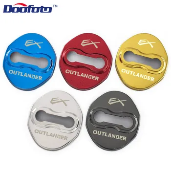 

Doofoto Car Decor Emblems Car Styling Door Lock Covers Fit For Mitsubishi EX Outlander Sport EX-Outlander Custom Car Accessories