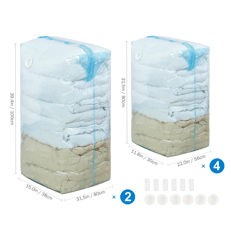 6 قطعة ثلاثي الأبعاد أكياس مكنسة ل حاف الملابس مكعب الفضاء التوقف حقيبة التخزين خزانة خزانة المنظم لا تسرب