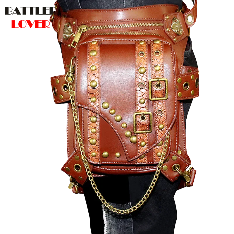 Винтажная сумка в стиле стимпанк ретро рок готическая Goth Наплечные поясные сумки