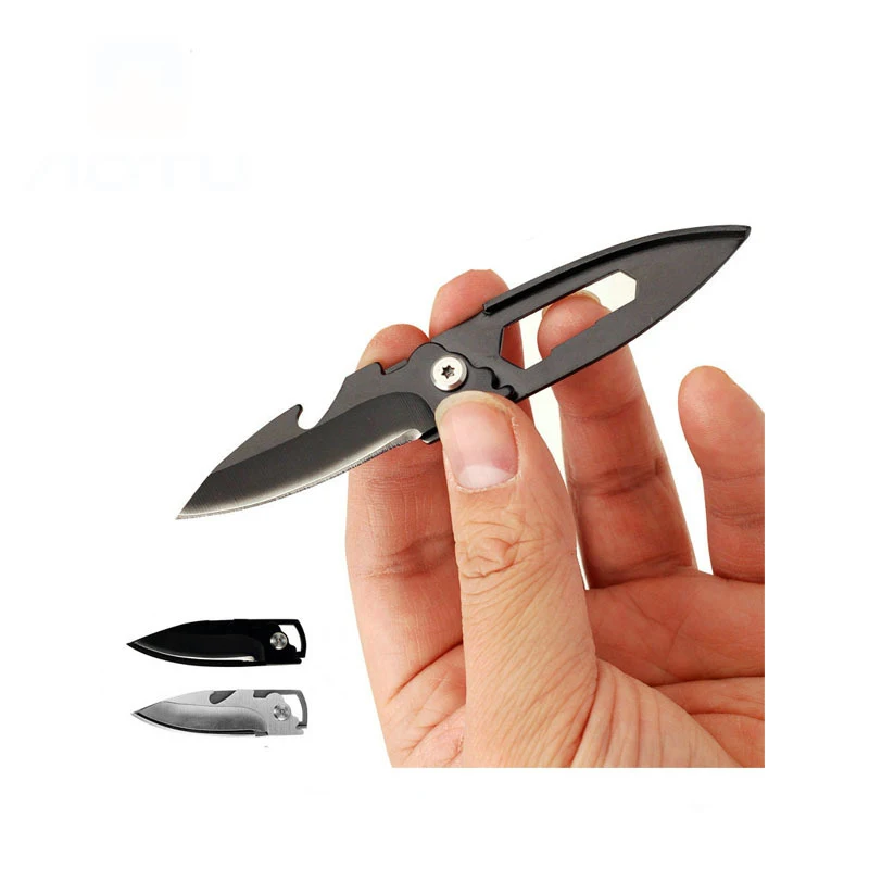 

1PCS Multi-Function Outdoor Tools EDC Gadget Folding Keychain Opener Fruit Knife Self-defense Weapon
