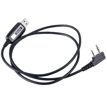 

For Baofeng UV-3R+ UV-5R 5RA Kenwood TK-240 250 2-pin USB Programming Cable + CD FHRG Speaker/Microphone Connection Data line