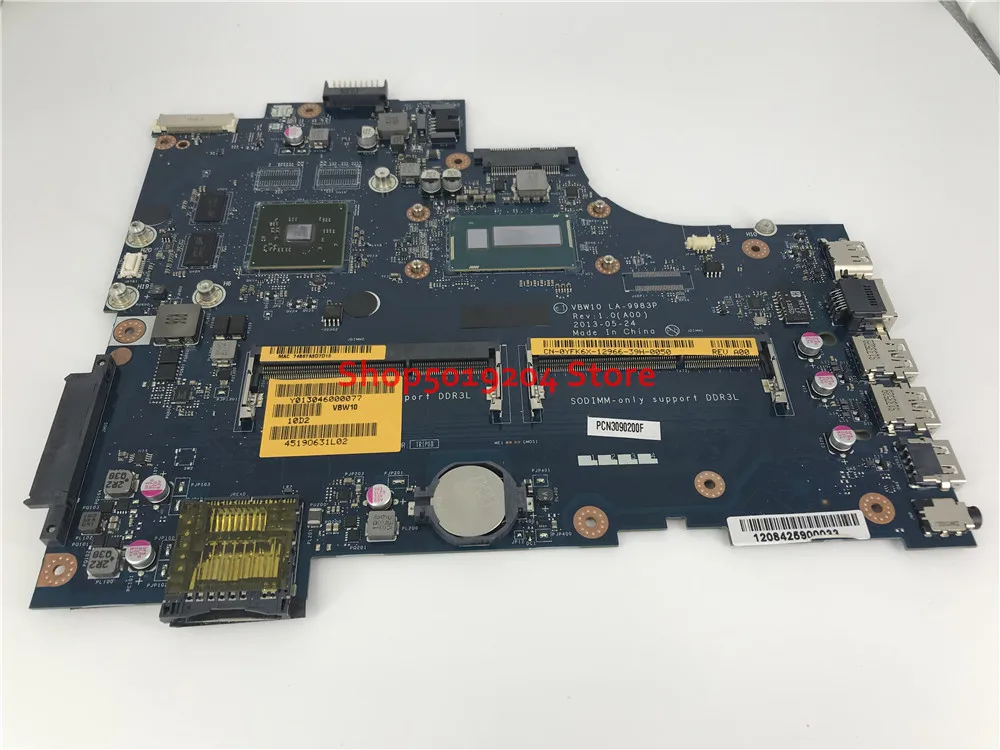 

FOR Dell Inspiron 17 5537 5737 3737 Laptop Motherboard W/i5-4200U HD8670 VBW10 LA-9983P mainboard CN-0YFK6X 0YFK6X YFK6X