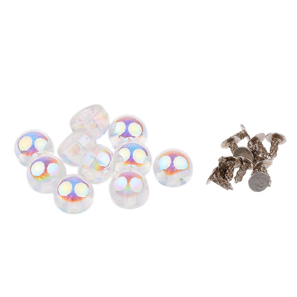 New Arrived 10 Sets Colored Pearl Rivets Studs Buttons for Cloth Hat Bag Shoes Crafts Decoration DIY Home Garment Accessories