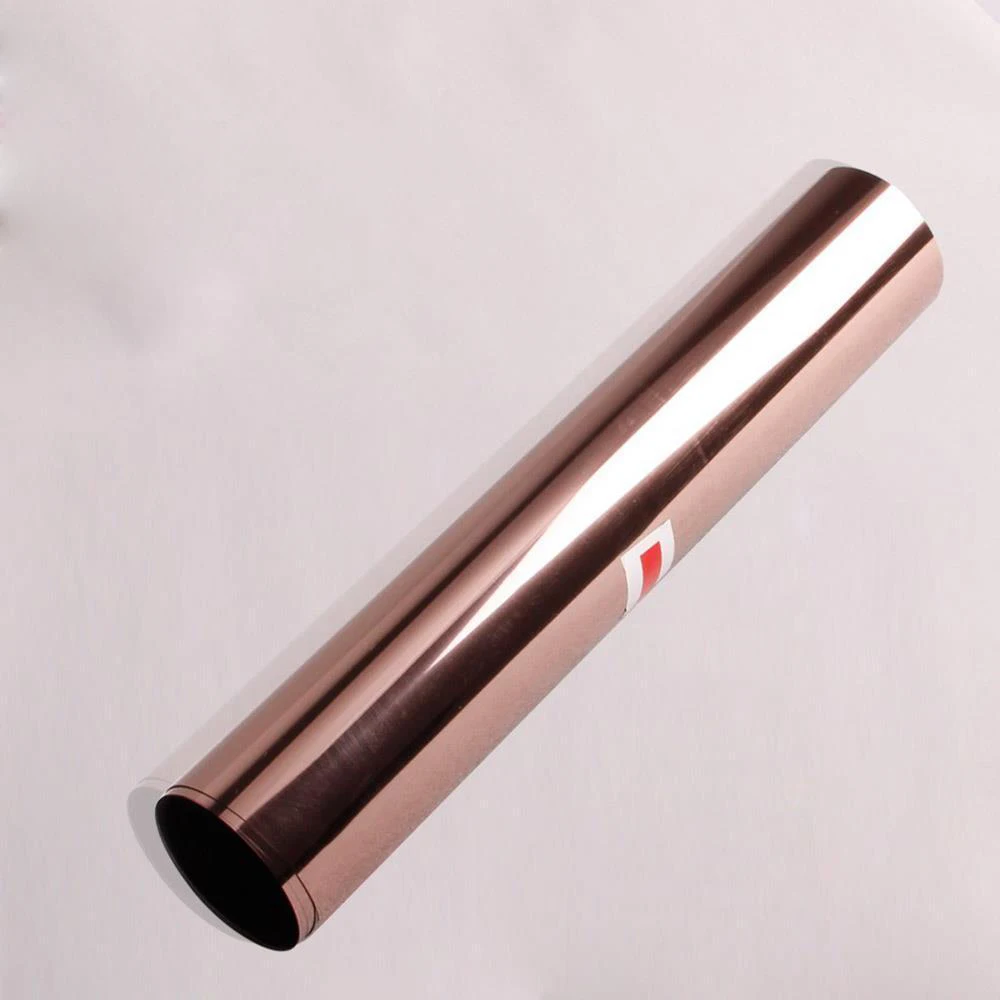 

UV Proof Solar Tint Film Brown&Silver One Way Vision Privacy Film Self Adhesive Sticker Window Decorative Film Foils 0.5x10m