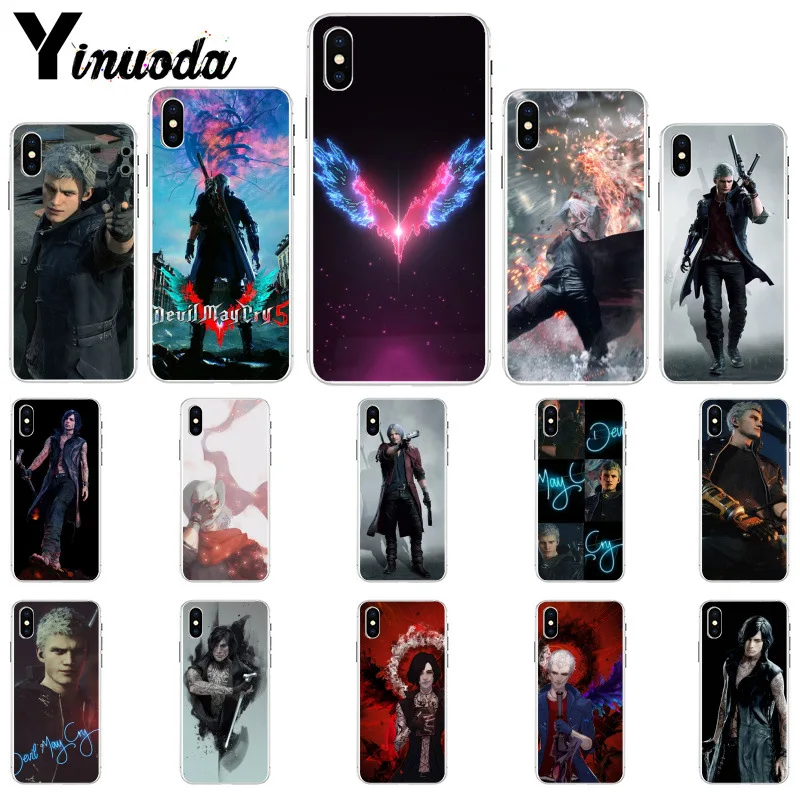 

Yinuoda Devil May Cry 5 Smart Cover Soft Shell Phone Case for Apple iPhone 8 7 6 6S Plus X XS MAX 5 5S SE XR Cover