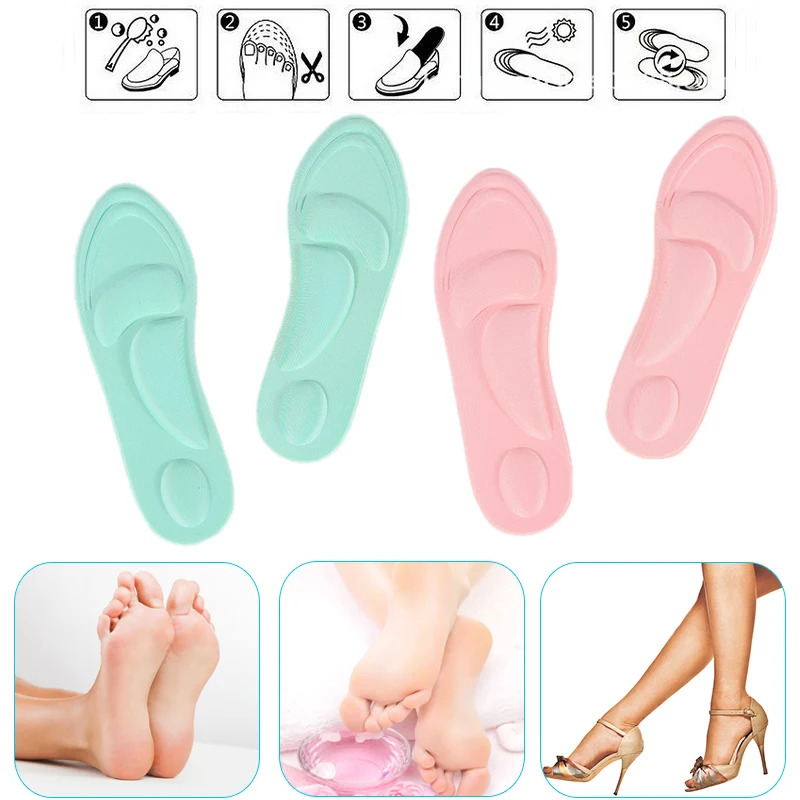 

1 Pair 4D Sport Sponge Soft Insole High Heel Shoe Pad Pain Relief Arch Support Cushion Pad Zapatos De Mujer