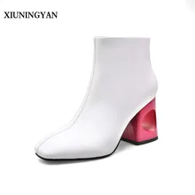 XIUNINGYAN 2018 NEW Arrival Fashion Women Boots High Heels Ankle Boots Square Toe Womens Riding Boots Autumn Winter Female Shoes XIUNINGYAN 2018 NEW Arrival Fashion Women Boots High Heels Ankle Boots Square Toe Womens Riding Boots Autumn Winter Female Shoes