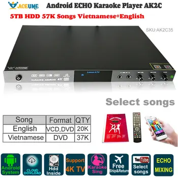 

AK2C,5TB HDD 57K English,Vietnamese Song Android Cloud Karaoke Machine/Jukebox Player,ECHO Cloud Download,YOUTUBÊ,Home KTV Sing