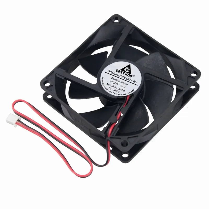 20 шт. Gdstime 8 см 80 мм x DC 24 В два провода 2Pin PC чехол для компьютера бесщеточный