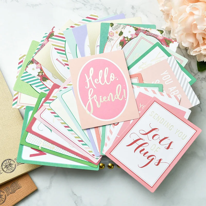 

ZFPARTY 24Pcs Acid Free Colorful Paper Pocket Cards for Scrapbooking DIY Projects/Photo Album/Card Making Crafts