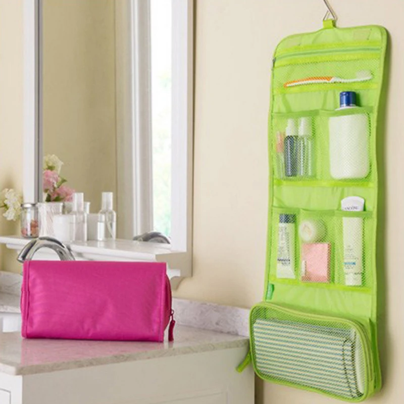 New Hanging Toiletry Kit Clear Travel Storage Bag Cosmetic Carry Pockets For Womens Gril Gift Traveling Bathroom | Дом и сад
