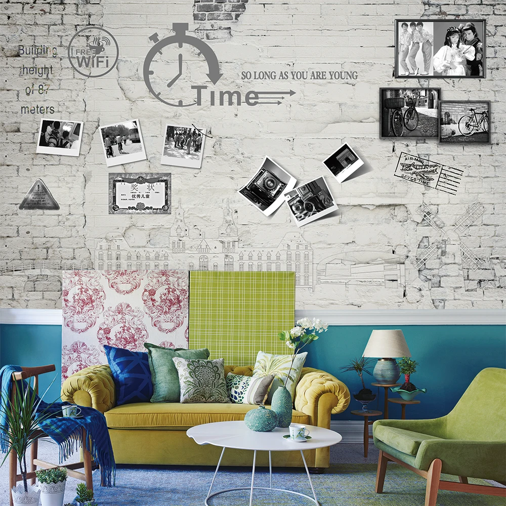 Custom 3d wallpaper retro vintage brick wall photo background wall - silk waterproof material Custom 3d wallpaper retro vintage brick wall photo background wall - silk waterproof material