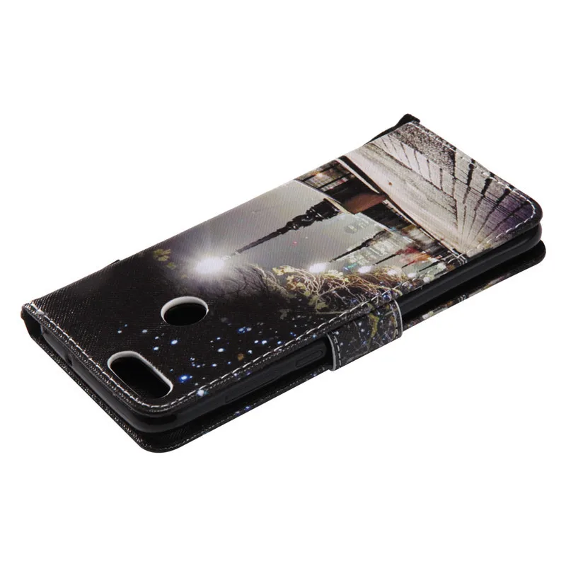 Honor 9 Lite Phone Etui on For Fundas Huawei Honor 9 Lite Case Cover For Huawei P Smart Cartoon Flip Leather Wallet Cases Coque