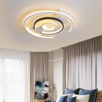 

LICAN Modern Chandelier Roung Square shape Aluminum Wave Lustre Avize 110V 220V Ceiling Chandeliers for home