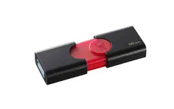 Kingston technology DataTraveler 106, 16 ГБ, 3,0 (3,1 Gen 1), Conector USB Tipo A, Deslizar, Negro, Rojo