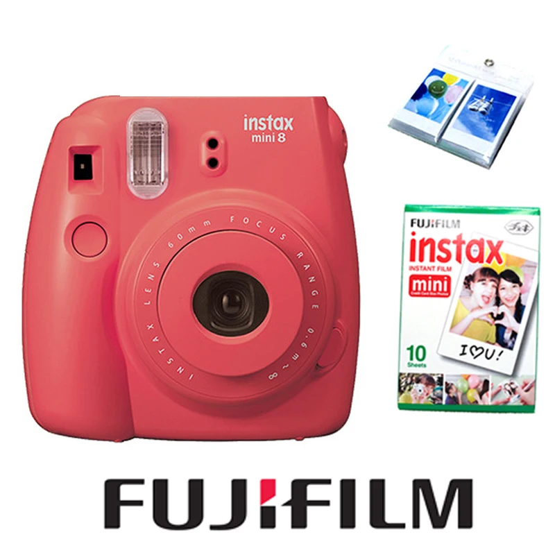 Fujifilm Fuji Instax Mini 8 Camera New Red Raspberry Color