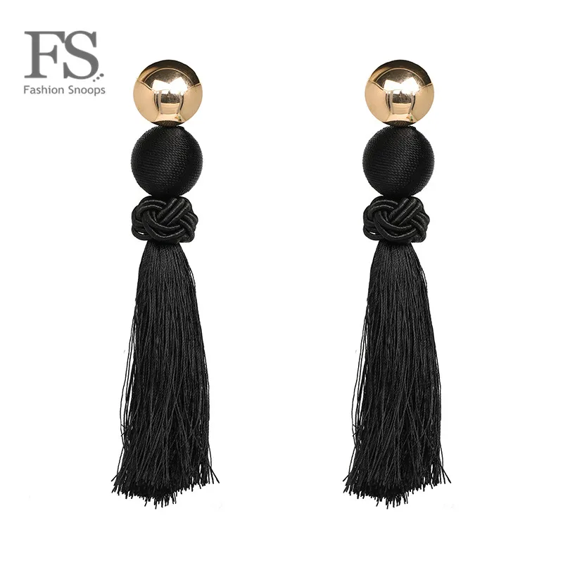 

FASHIONSNOOPS Boho Charm Handmade Tassel Earrings for Women Girl Wedding Party Brincos Ethnic Fringed Long Earring Jewelry Gift